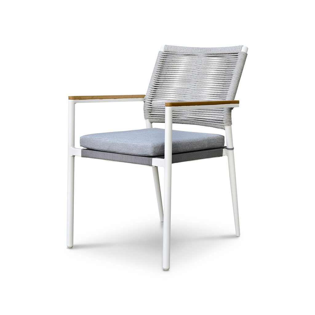 [550030000001] Silla Briz (Acrum Gris Claro, Blanco Mate)